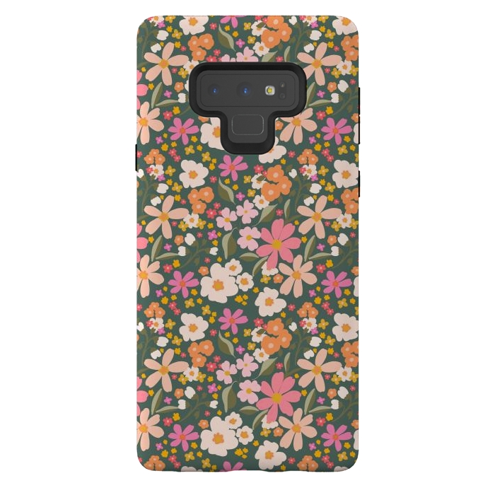 Galaxy Note 9 StrongFit Flowery, green by Flowery Stories
