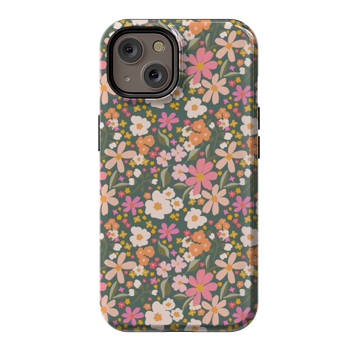 iPhone 14 StrongFit Flowery, green by Flowery Stories