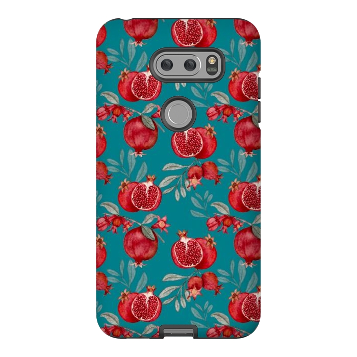 V30 StrongFit Pomegranates, dark teal by Flowery Stories