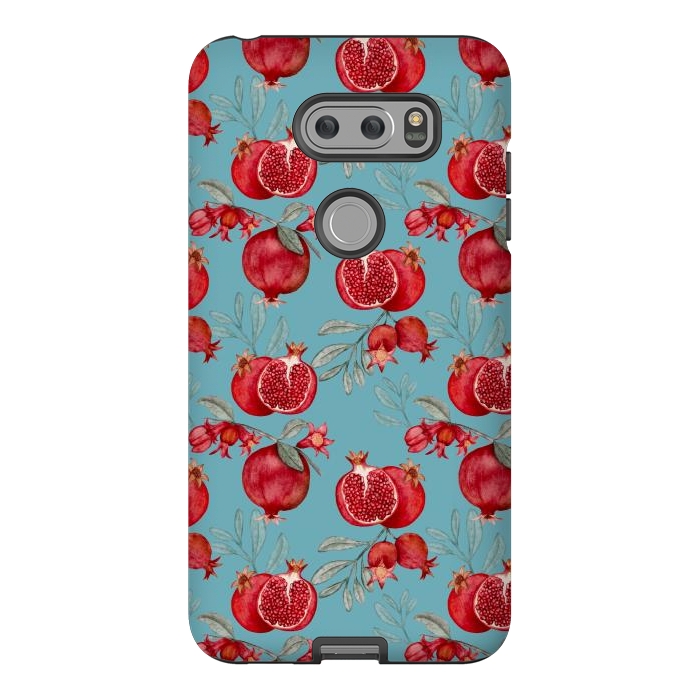 V30 StrongFit Pomegranates, light teal by Flowery Stories