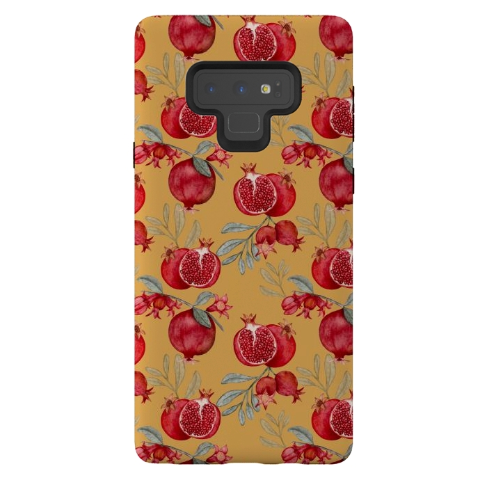 Galaxy Note 9 StrongFit Pomegranates, yellow by Flowery Stories