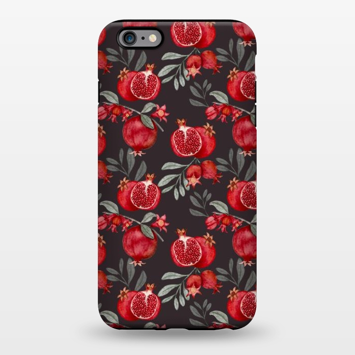 iPhone 6/6s plus StrongFit Pomegranates, black by Flowery Stories