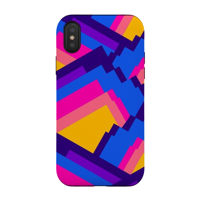 iPhone Xs / X StrongFit Vibrant pattern peaks by Steve Wade (Swade)