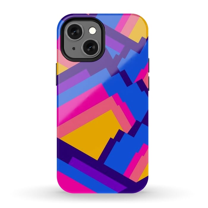 iPhone 12 mini StrongFit Vibrant pattern peaks by Steve Wade (Swade)