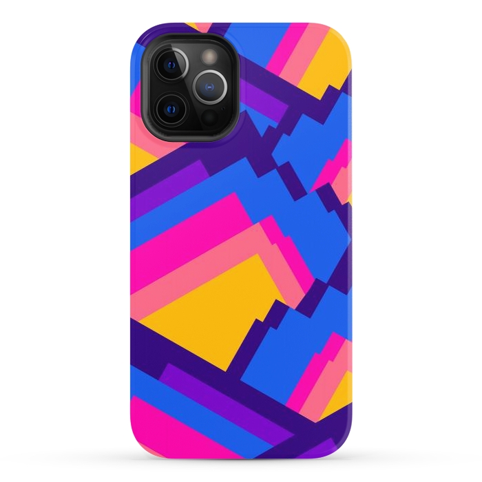 iPhone 12 Pro StrongFit Vibrant pattern peaks by Steve Wade (Swade)