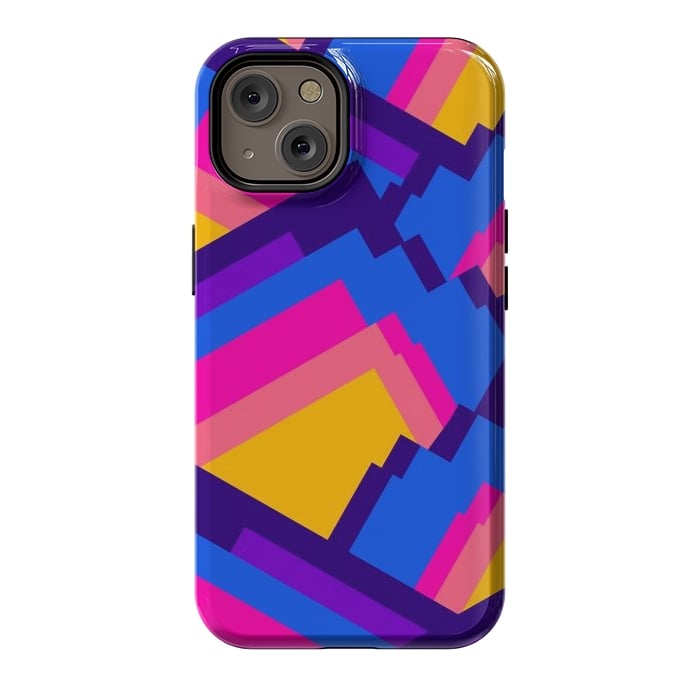 iPhone 14 StrongFit Vibrant pattern peaks by Steve Wade (Swade)
