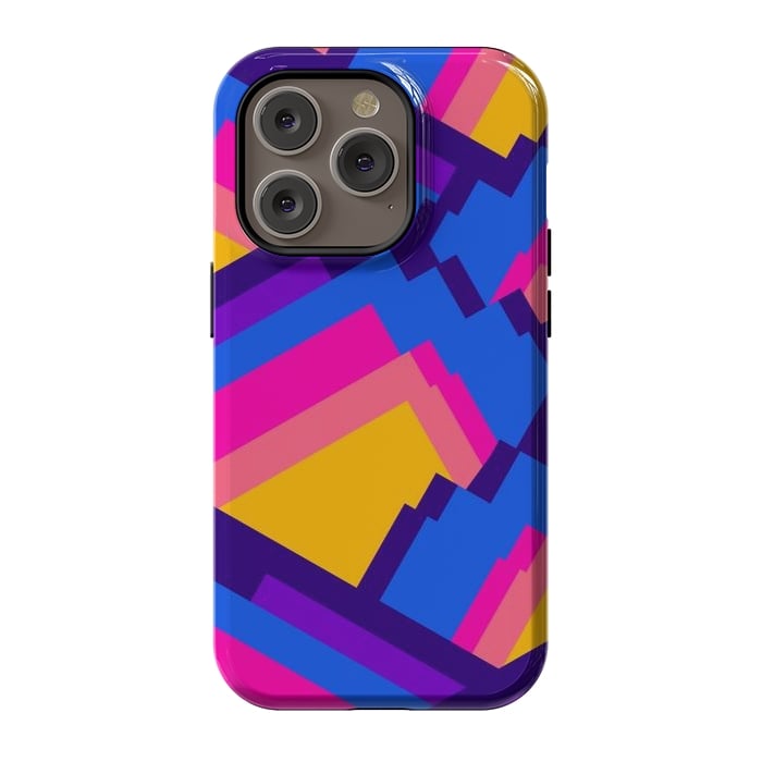 iPhone 14 Pro StrongFit Vibrant pattern peaks by Steve Wade (Swade)