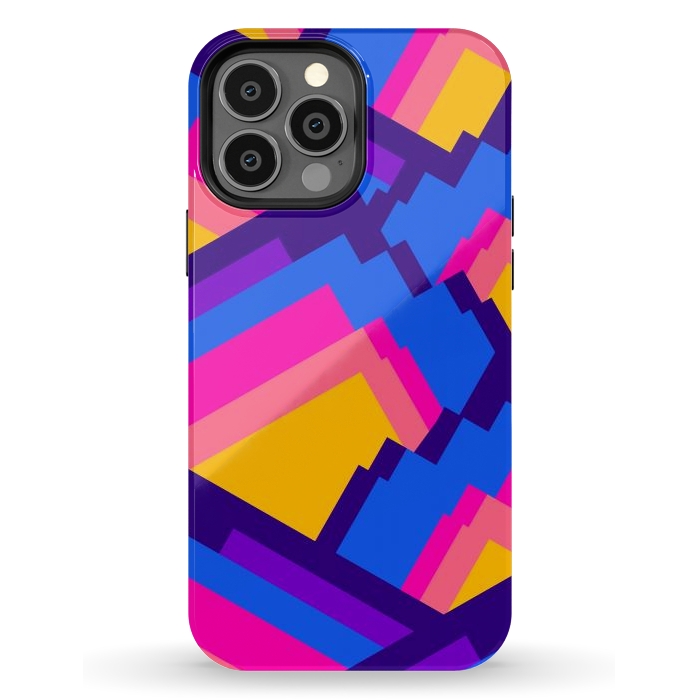iPhone 13 Pro Max StrongFit Vibrant pattern peaks by Steve Wade (Swade)
