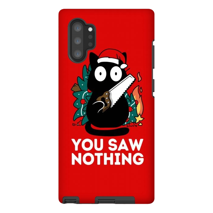 Galaxy Note 10 plus StrongFit You saw nothing - Christmas Cat by LM2Kone