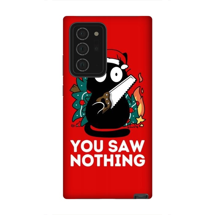 Galaxy Note 20 Ultra StrongFit You saw nothing - Christmas Cat by LM2Kone