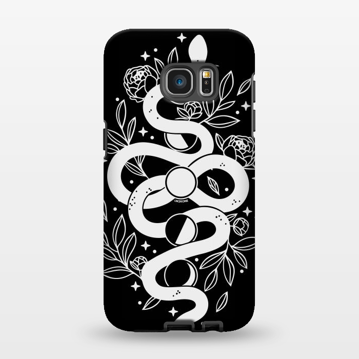 Galaxy S7 EDGE StrongFit Mystical Moon Snake by LM2Kone