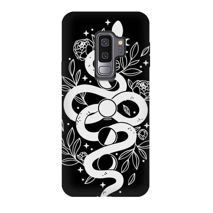 Galaxy S9 plus StrongFit Mystical Moon Snake by LM2Kone