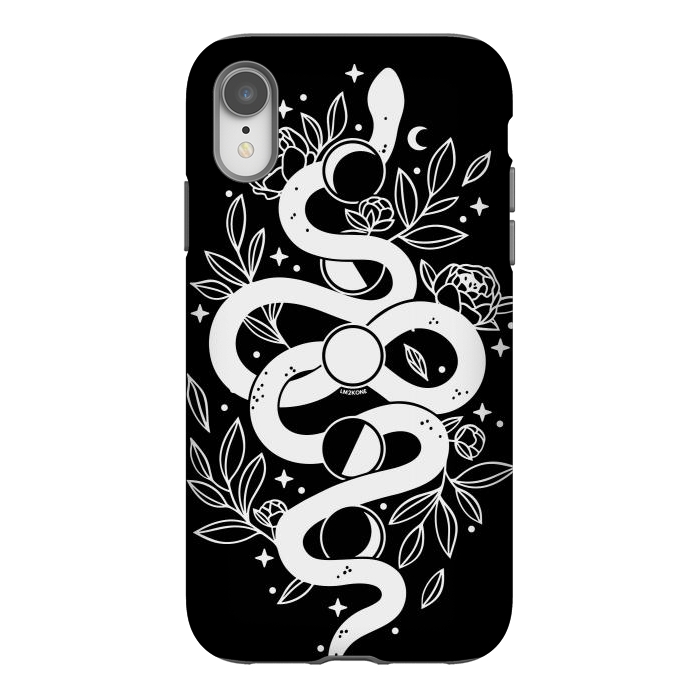 iPhone Xr StrongFit Mystical Moon Snake by LM2Kone