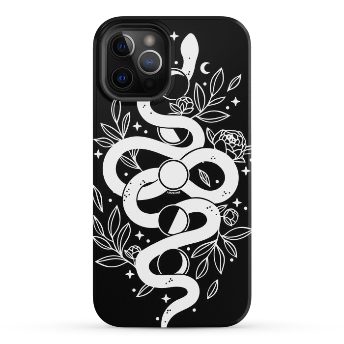 iPhone 12 Pro StrongFit Mystical Moon Snake by LM2Kone