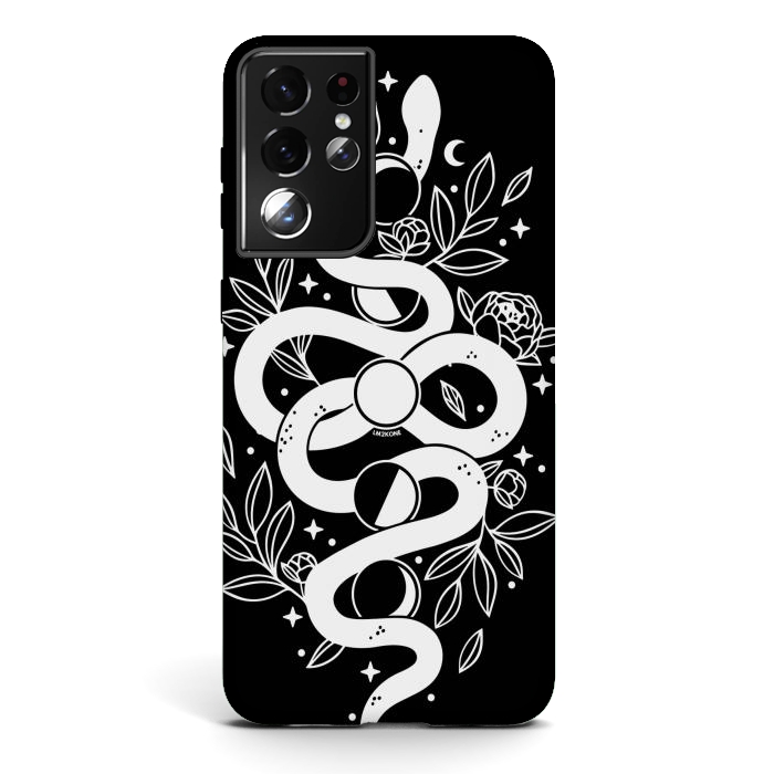Galaxy S21 ultra StrongFit Mystical Moon Snake by LM2Kone