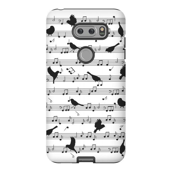 V30 StrongFit Birds on Musical notes - Black by LM2Kone