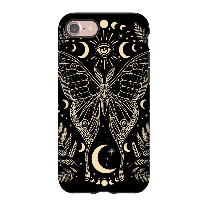 iPhone 7 StrongFit Occult Mystical Moon Moth by LM2Kone
