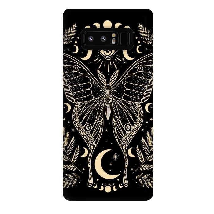 Galaxy Note 8 StrongFit Occult Mystical Moon Moth by LM2Kone