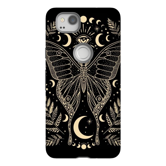 Pixel 2 StrongFit Occult Mystical Moon Moth by LM2Kone