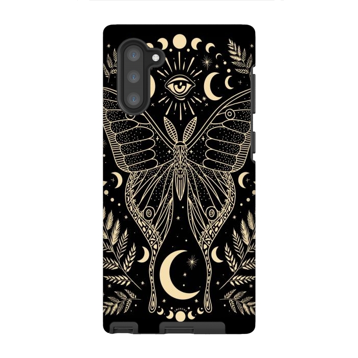 Galaxy Note 10 StrongFit Occult Mystical Moon Moth by LM2Kone