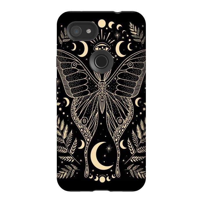 Pixel 3AXL StrongFit Occult Mystical Moon Moth by LM2Kone