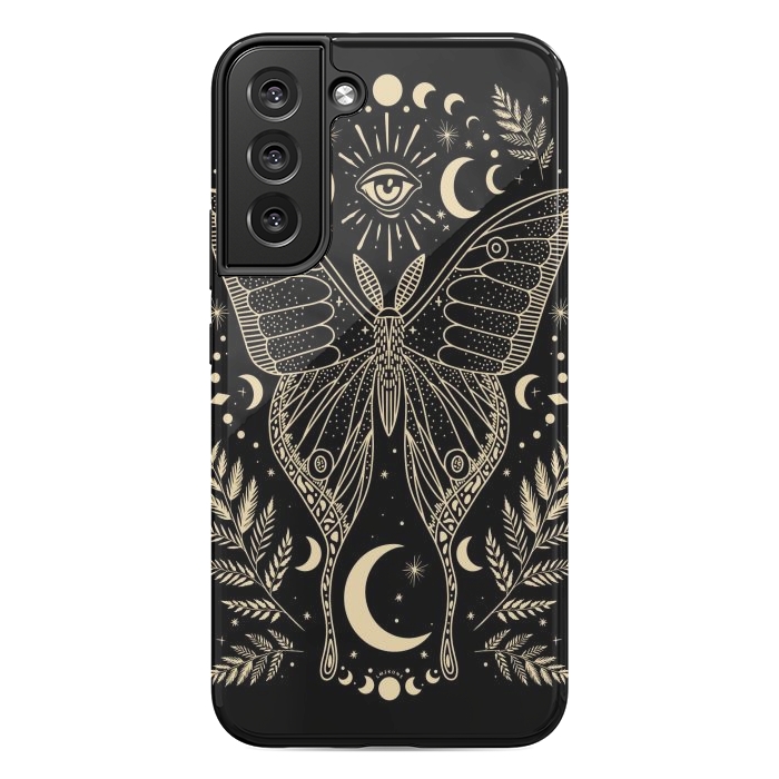 Galaxy S22 plus StrongFit Occult Mystical Moon Moth by LM2Kone