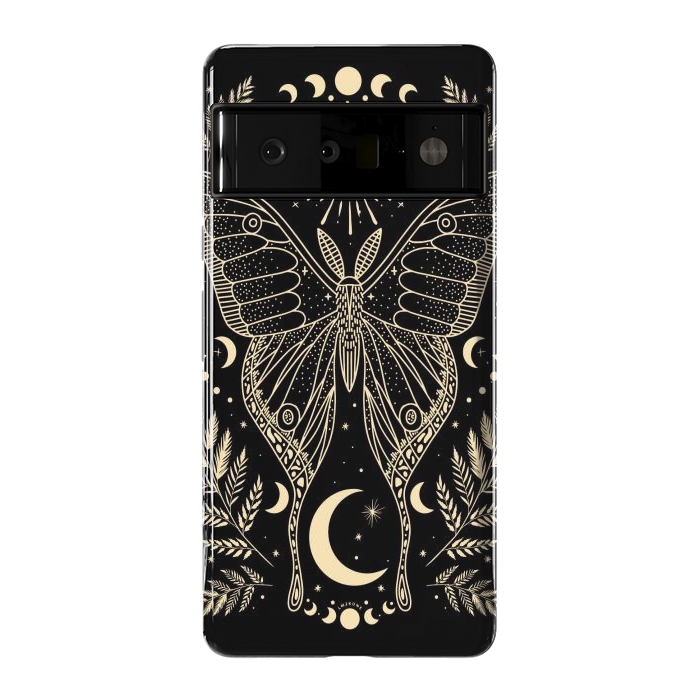 Pixel 6 Pro StrongFit Occult Mystical Moon Moth by LM2Kone