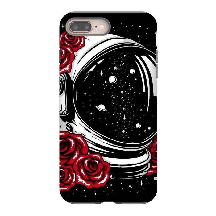 iPhone 7 plus StrongFit Astronaut Helmet of Roses by LM2Kone