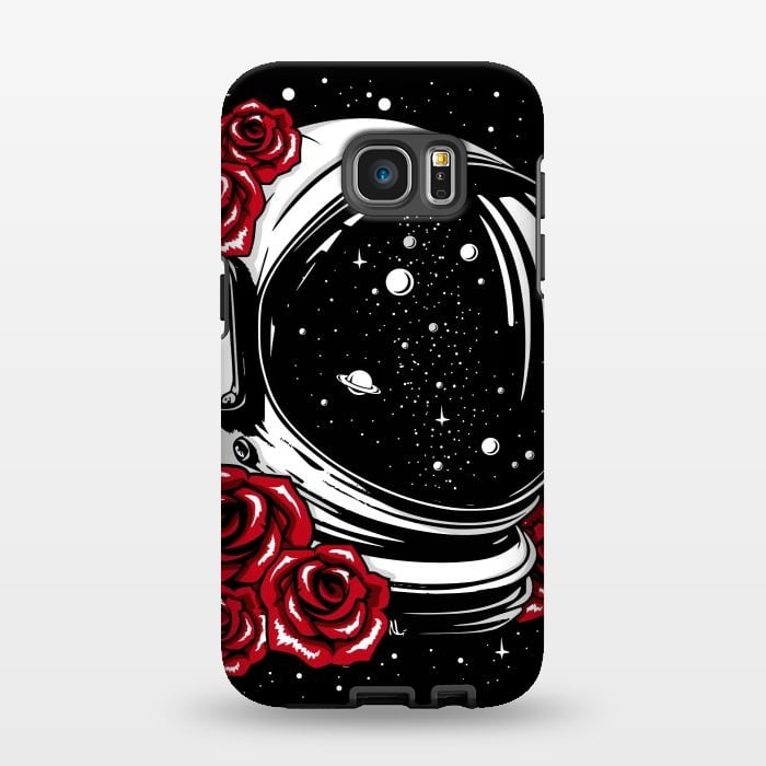 Galaxy S7 EDGE StrongFit Astronaut Helmet of Roses by LM2Kone