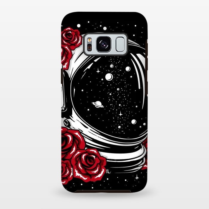 Galaxy S8 plus StrongFit Astronaut Helmet of Roses by LM2Kone