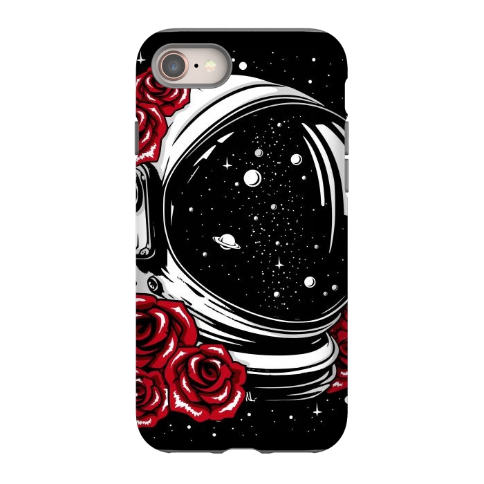 iPhone 8 StrongFit Astronaut Helmet of Roses by LM2Kone