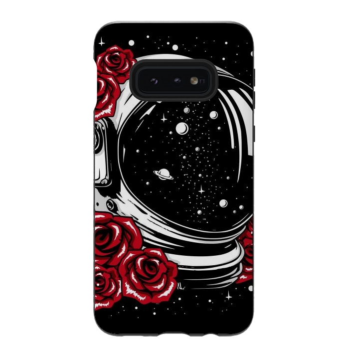 Galaxy S10e StrongFit Astronaut Helmet of Roses by LM2Kone