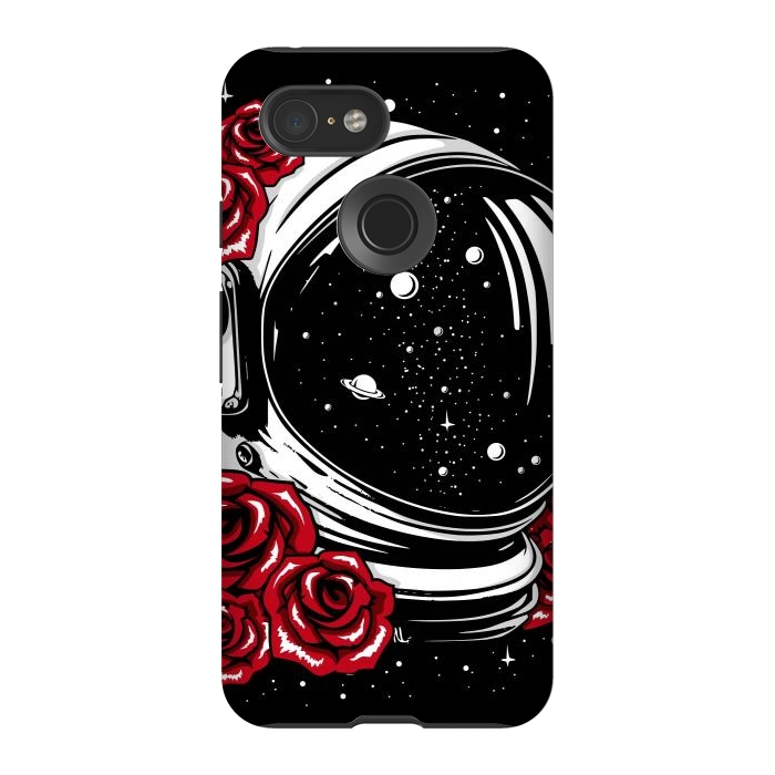 Pixel 3 StrongFit Astronaut Helmet of Roses by LM2Kone