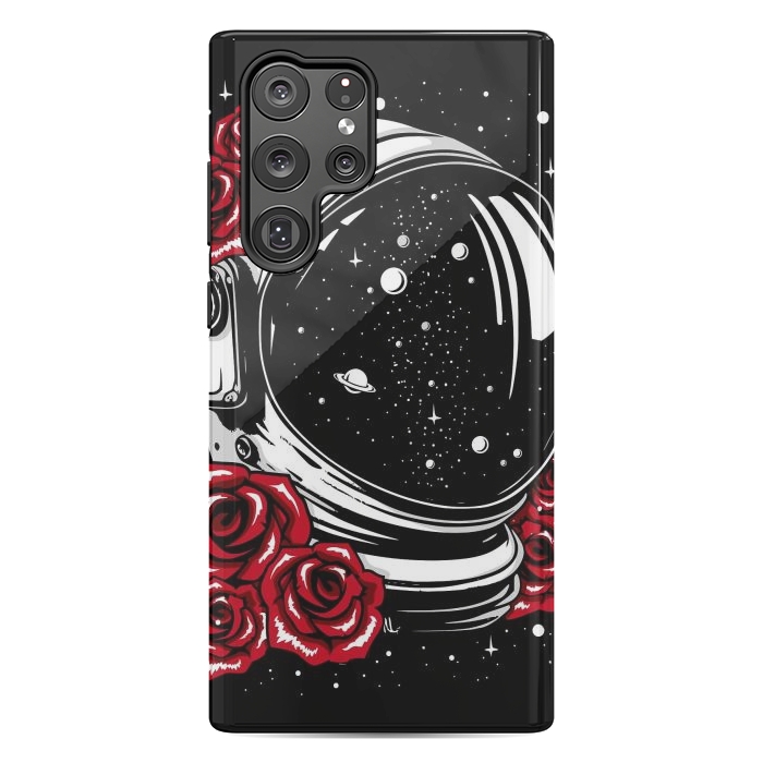 Galaxy S22 Ultra StrongFit Astronaut Helmet of Roses by LM2Kone