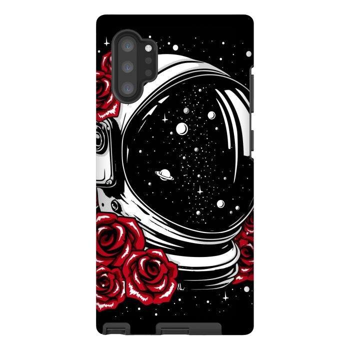 Galaxy Note 10 plus StrongFit Astronaut Helmet of Roses by LM2Kone