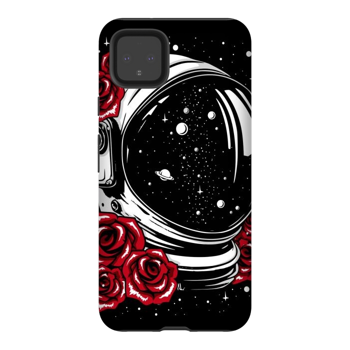Pixel 4XL StrongFit Astronaut Helmet of Roses by LM2Kone