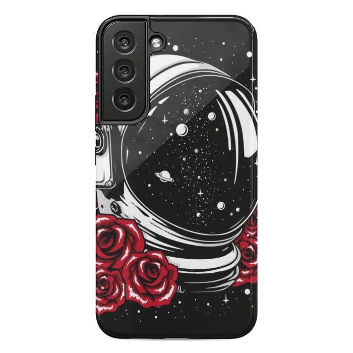 Galaxy S22 plus StrongFit Astronaut Helmet of Roses by LM2Kone