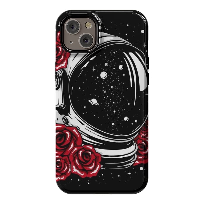 iPhone 14 Plus StrongFit Astronaut Helmet of Roses by LM2Kone