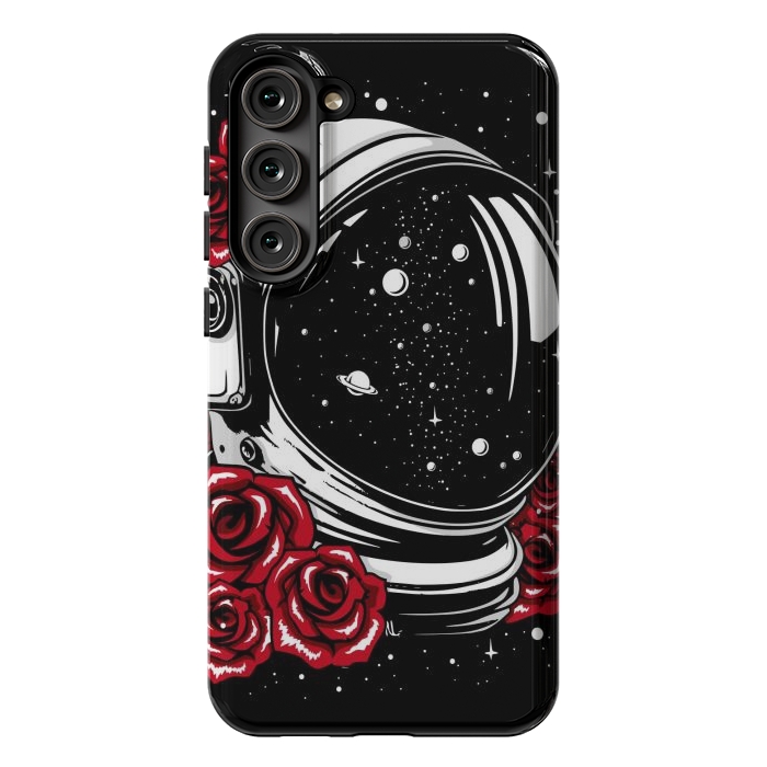Galaxy S23 Plus StrongFit Astronaut Helmet of Roses by LM2Kone