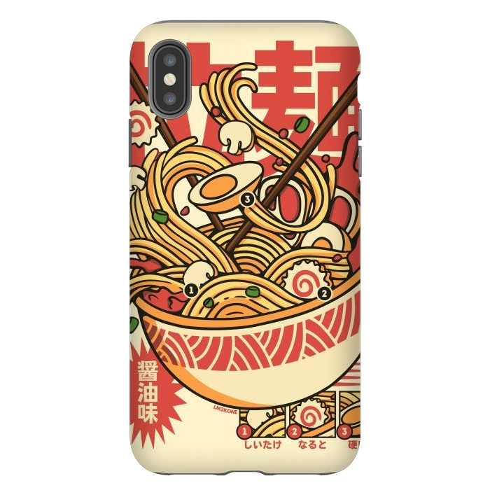 iPhone Xs Max StrongFit Vintage Cool Ramen by LM2Kone