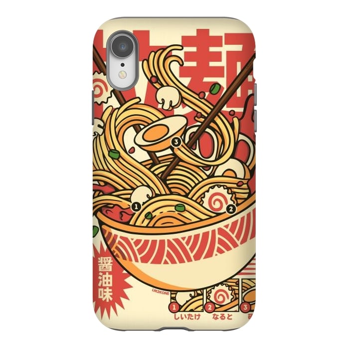 iPhone Xr StrongFit Vintage Cool Ramen by LM2Kone