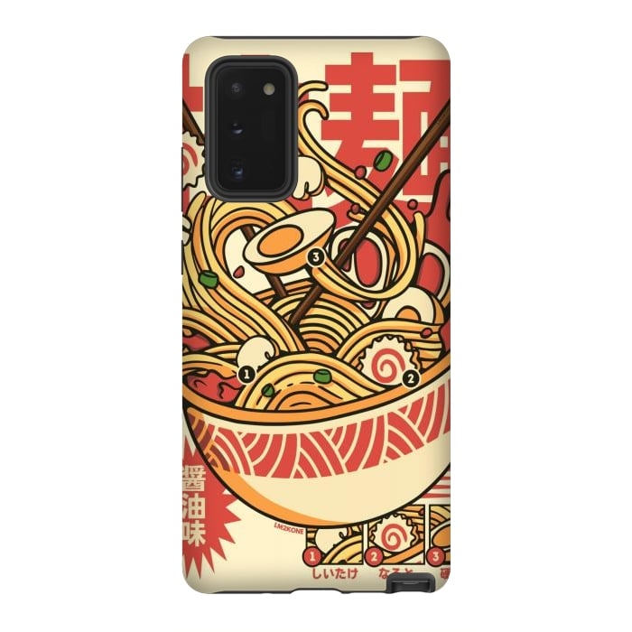 Galaxy Note 20 StrongFit Vintage Cool Ramen by LM2Kone