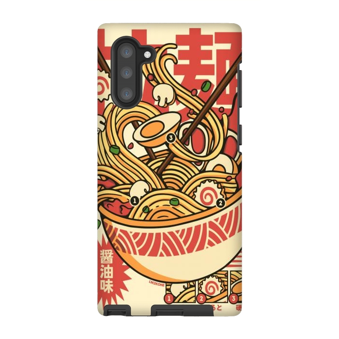 Galaxy Note 10 StrongFit Vintage Cool Ramen by LM2Kone