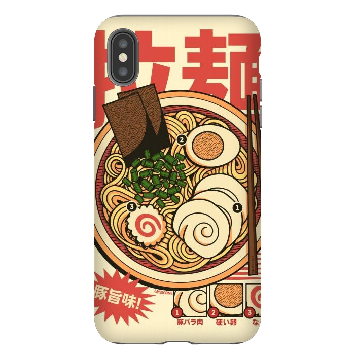 iPhone Xs Max StrongFit Vintage Cool Ramen Vol.2 by LM2Kone