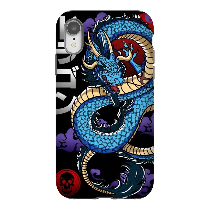 iPhone Xr StrongFit Japanese Dragon Emperor by LM2Kone