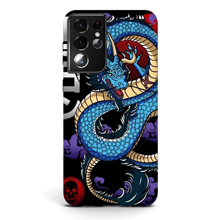 Galaxy S21 ultra StrongFit Japanese Dragon Emperor by LM2Kone