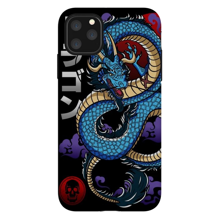 iPhone 11 Pro Max StrongFit Japanese Dragon Emperor by LM2Kone