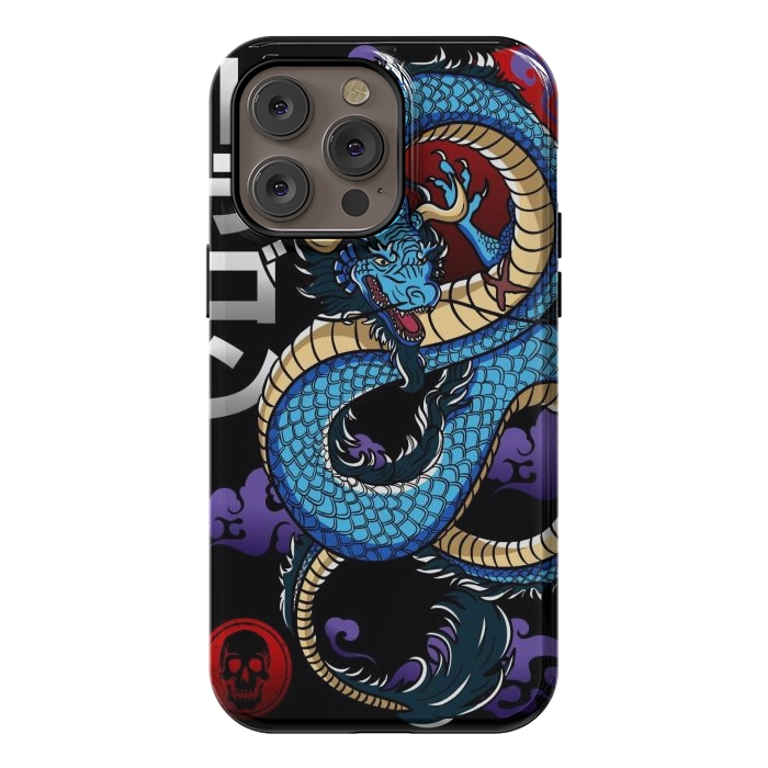 iPhone 14 Pro max StrongFit Japanese Dragon Emperor by LM2Kone