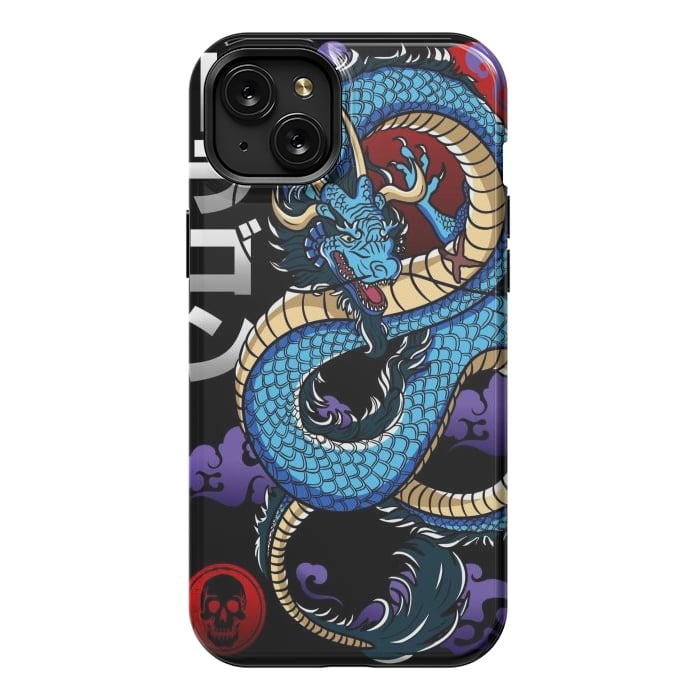 iPhone 15 Plus StrongFit Japanese Dragon Emperor by LM2Kone