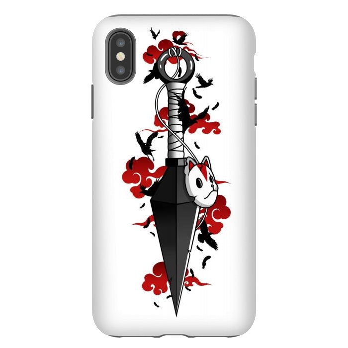 iPhone Xs Max StrongFit Red Cloud Kunai - Japanese by LM2Kone